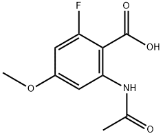 Benzoic acid, 2-(acetylamino)-6-fluoro-4-methoxy- Structure