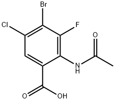 Benzoic acid, 2-(acetylamino)-4-bromo-5-chloro-3-fluoro- Structure