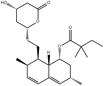 Butanoic acid, 2,2-dimethyl-, (1R,3S,7R,8R,8aS)-1,2,3,7,8,8a-hexahydro-3,7-dimethyl-8-[2-[(2R,4S)-tetrahydro-4-hydroxy-6-oxo-2H-pyran-2-yl]ethyl]-1-naphthalenyl ester Structure