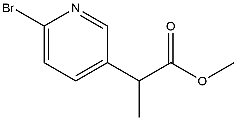 3-Pyridineacetic acid, 6-bromo-α-methyl-, methyl ester Structure