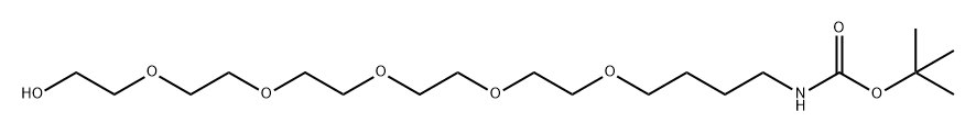 7,10,13,16,19-Pentaoxa-2-azaheneicosanoic acid, 21-hydroxy-, 1,1-dimethylethyl ester Structure