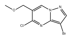 Pyrazolo[1,5-a]pyrimidine, 3-bromo-5-chloro-6-(methoxymethyl)- Structure