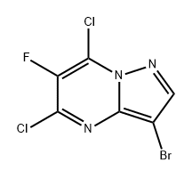 Pyrazolo[1,5-a]pyrimidine, 3-bromo-5,7-dichloro-6-fluoro- Structure