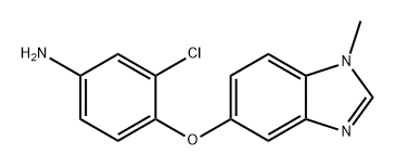 Benzenamine, 3-chloro-4-[(1-methyl-1H-benzimidazol-5-yl)oxy]- 구조식 이미지