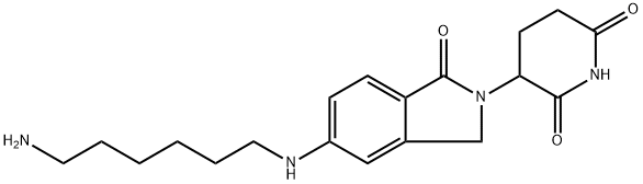 2,6-Piperidinedione, 3-[5-[(6-aminohexyl)amino]-1,3-dihydro-1-oxo-2H-isoindol-2-yl]- Structure