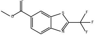 6-Benzothiazolecarboxylic acid, 2-(trifluoromethyl)-, methyl ester 구조식 이미지