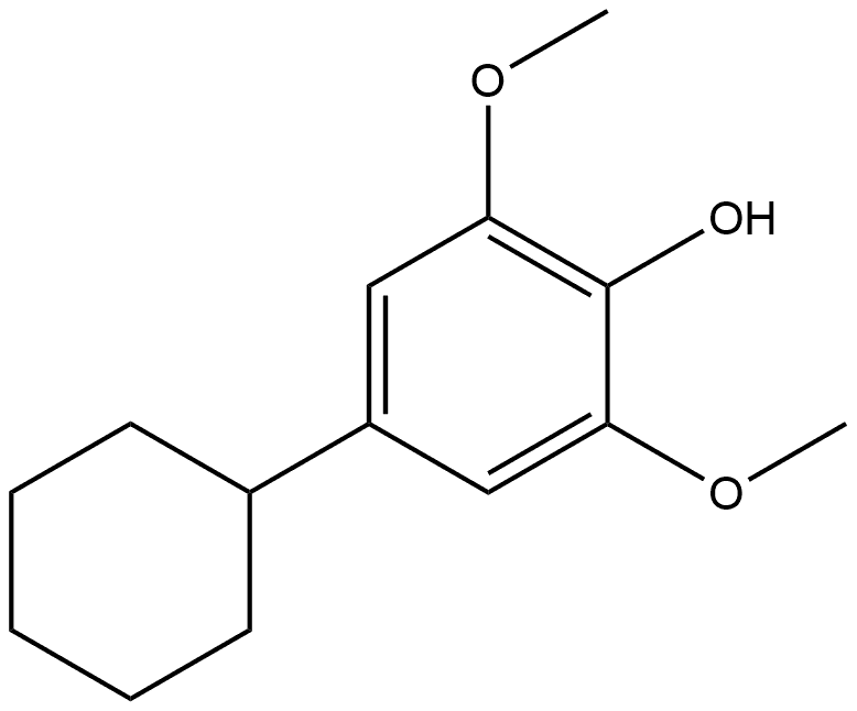 4-Cyclohexyl-2,6-dimethoxyphenol Structure