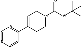 1(2H)-Pyridinecarboxylic acid, 3,6-dihydro-4-(4-pyrimidinyl)-, 1,1-dimethylethyl ester Structure