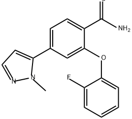 Benzamide, 2-(2-fluorophenoxy)-4-(1-methyl-1H-pyrazol-5-yl)- Structure