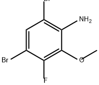 Benzenamine, 4,6-dibromo-3-fluoro-2-methoxy- Structure