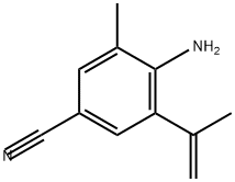 Benzonitrile, 4-amino-3-methyl-5-(1-methylethenyl)- 구조식 이미지