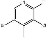 Pyridine, 5-bromo-3-chloro-2-fluoro-4-methyl- Structure