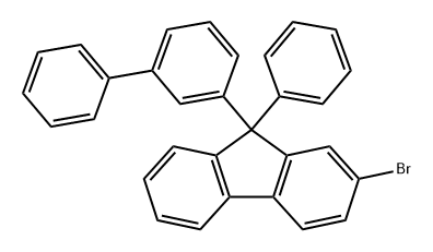 9-([1,1'-Biphenyl] -3-yl)-2-bromo-9-phenyl-9H-fluorene 구조식 이미지