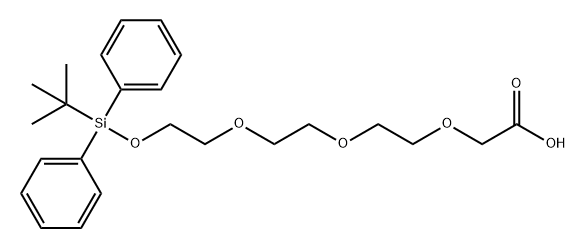 3,6,9,12-Tetraoxa-13-silapentadecanoic acid, 14,14-dimethyl-13,13-diphenyl- 구조식 이미지