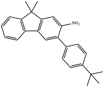 9H-Fluoren-2-amine, 3-[4-(1,1-dimethylethyl)phenyl]-9,9-dimethyl- Structure