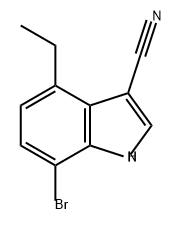 1H-Indole-3-carbonitrile, 7-bromo-4-ethyl- Structure