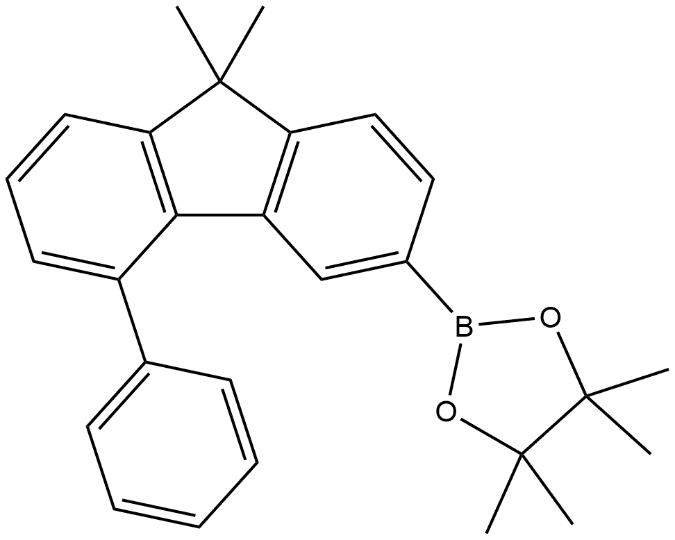 2-(9,9-Dimethyl-5-phenyl-9H-fluoren-3-yl)-4,4,5,5-tetramethyl-1,3,2-dioxaborolane Structure