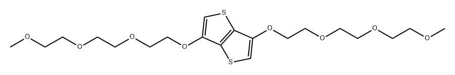 Thieno[3,2-b]thiophene, 3,6-bis[2-[2-(2-methoxyethoxy)ethoxy]ethoxy]- Structure