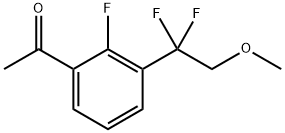 Ethanone, 1-[3-(1,1-difluoro-2-methoxyethyl)-2-fluorophenyl]- Structure