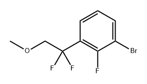 Benzene, 1-bromo-3-(1,1-difluoro-2-methoxyethyl)-2-fluoro- Structure