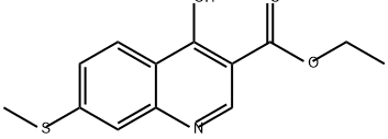 3-Quinolinecarboxylic acid, 4-hydroxy-7-(methylthio)-, ethyl ester Structure