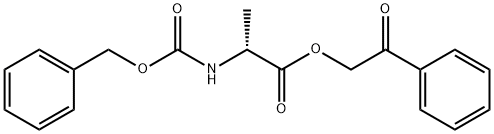 D-Alanine, N-[(phenylmethoxy)carbonyl]-, 2-oxo-2-phenylethyl ester 구조식 이미지