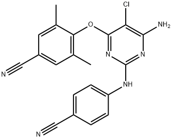 4-[[6-Amino-5-chloro-2-[(4-cyanophenyl)amino]-4-pyrimidinyl]oxy]-3,5-dimethylbenzonitrile Structure