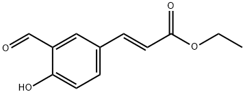 2-Propenoic acid, 3-(3-formyl-4-hydroxyphenyl)-, ethyl ester, (2E)- 구조식 이미지