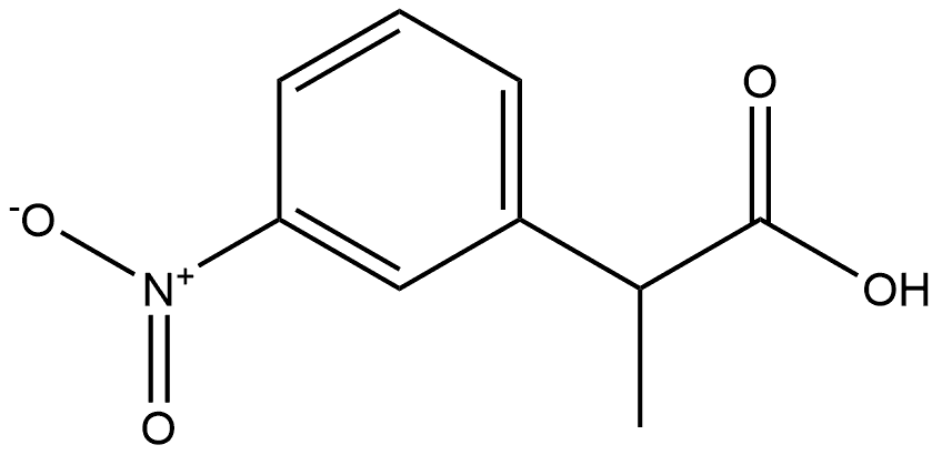 Benzeneacetic acid, α-methyl-3-nitro-, (-)- Structure