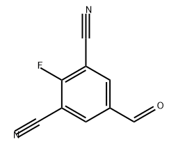 1,3-Benzenedicarbonitrile, 2-fluoro-5-formyl- Structure