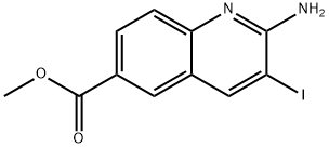 Methyl 2-amino-3-iodoquinoline-6-carboxylate Structure