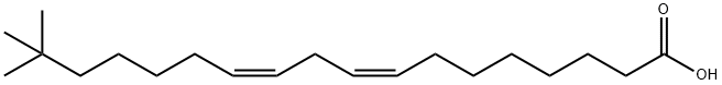 8,11-Octadecadienoic acid, 17,17-dimethyl-, (8Z,11Z)- Structure