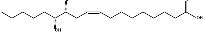 12(R)-Bromo-13(R)-hydroxy-9(Z)-octadecenoic acid Structure