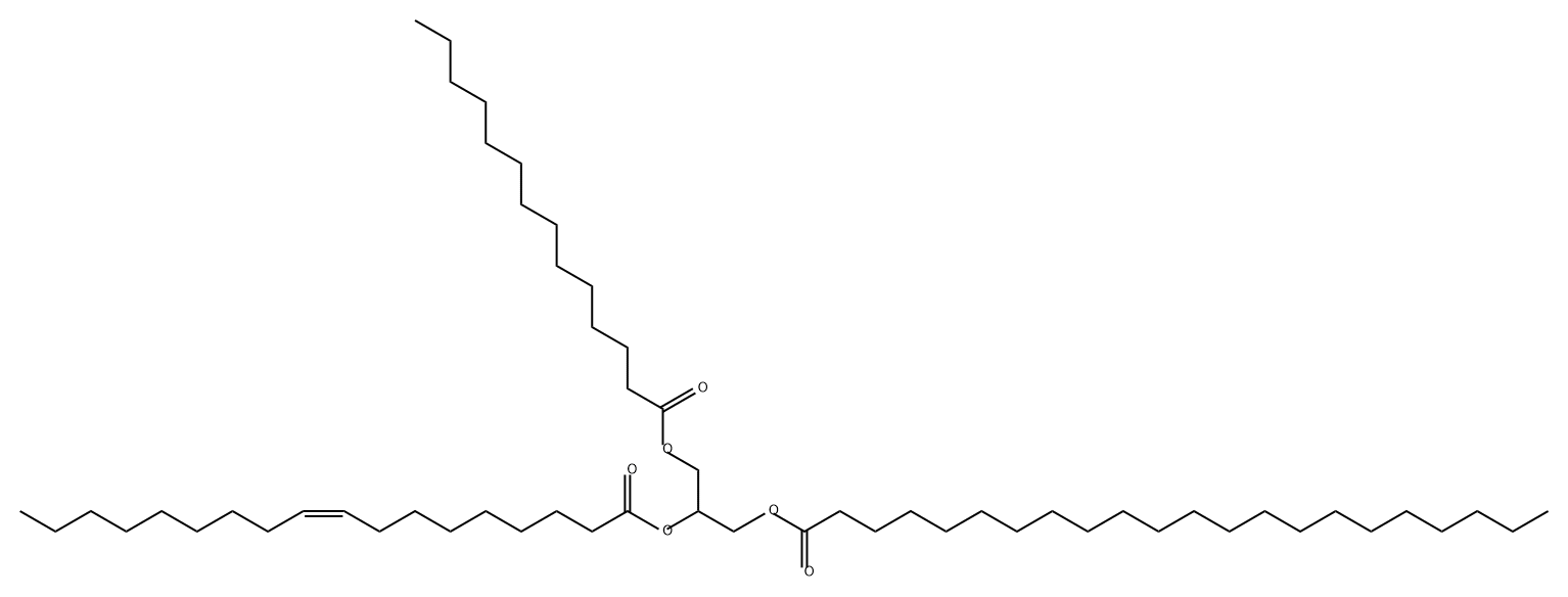 Docosanoic acid, 2-[[(9Z)-1-oxo-9-octadecen-1-yl]oxy]-3-[(1-oxotetradecyl)oxy]propyl ester Structure