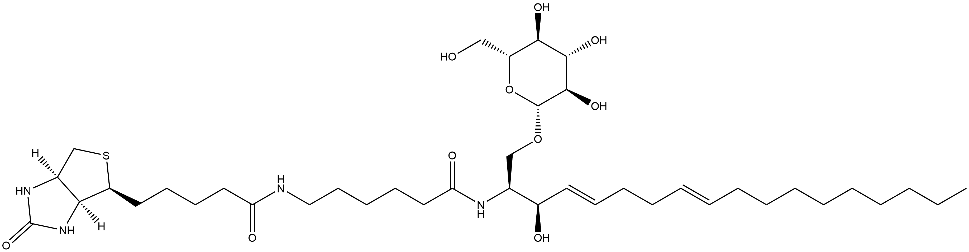 N-Hexanoyl-biotin-glucosylceramide Structure