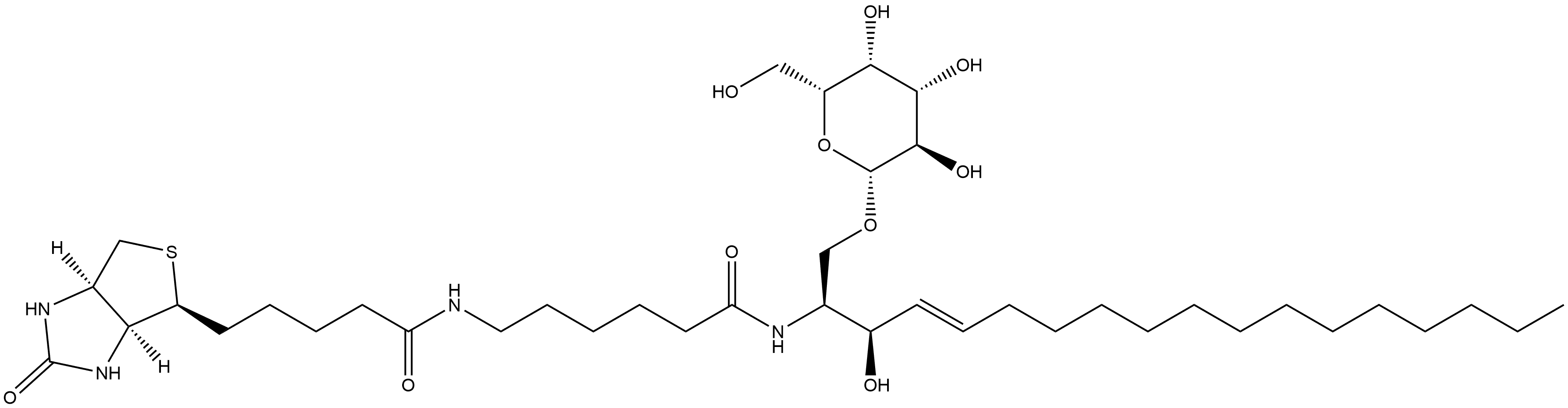 N-Hexanoyl-biotin-galactosylceramide Structure