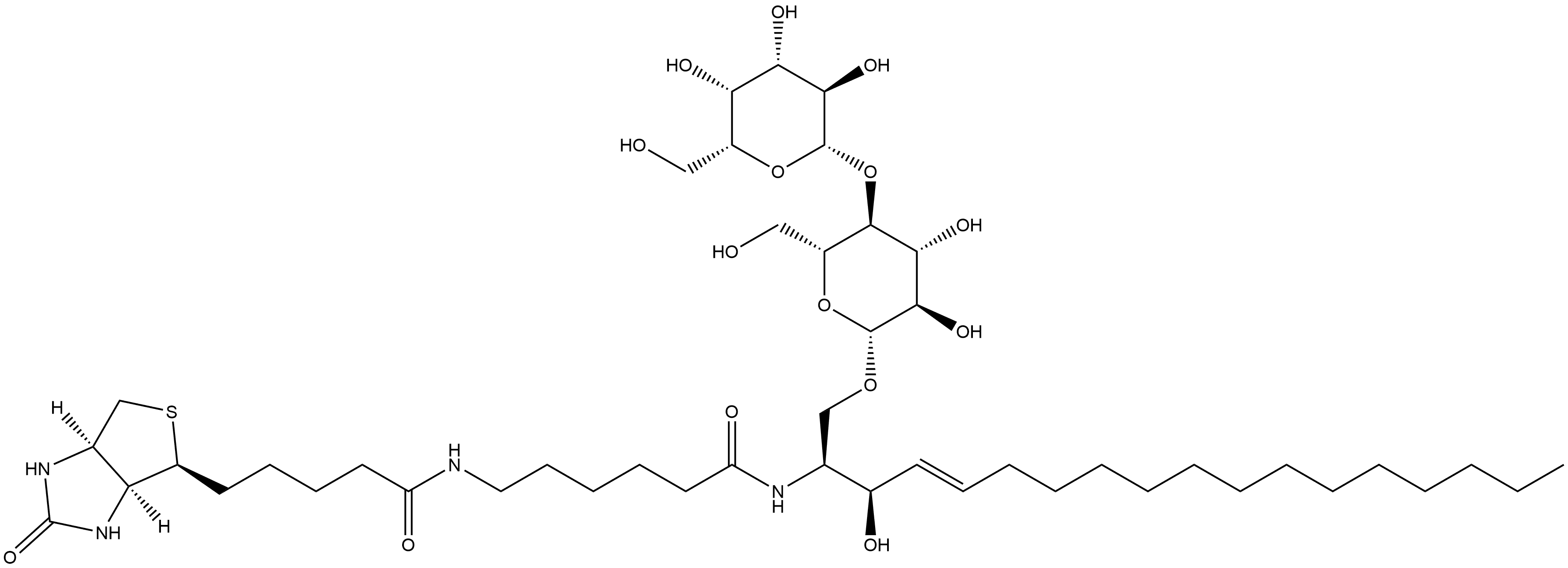 N-Hexanoyl-biotin-lactosylceramide Structure