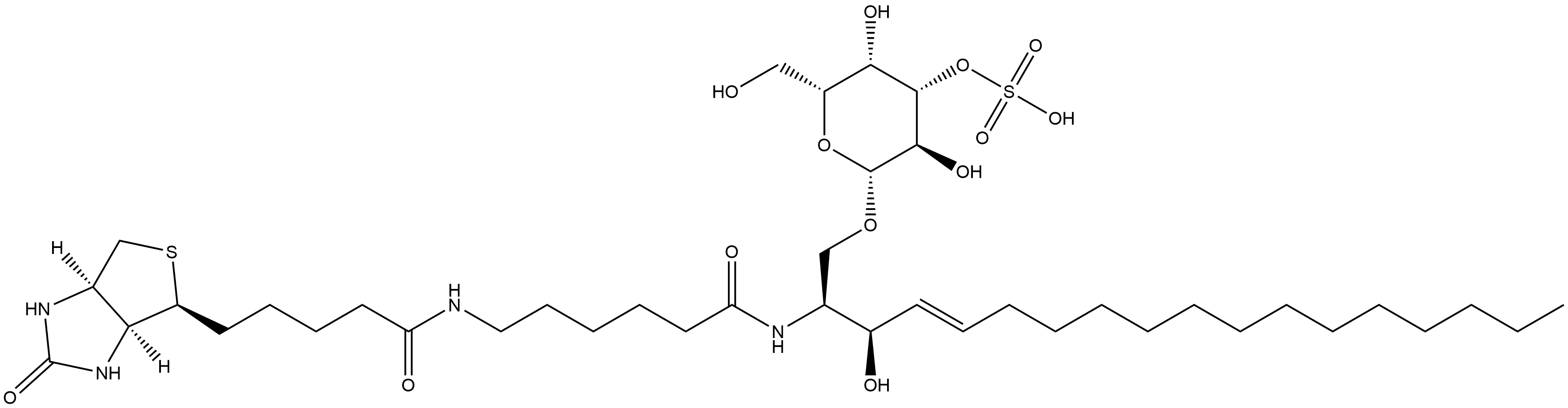 N-Hexanoyl-biotin-sulfatide Structure