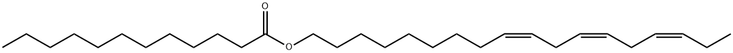 Dodecanoic acid, (9Z,12Z,15Z)-9,12,15-octadecatrien-1-yl ester Structure