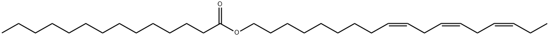 Tetradecanoic acid, (9Z,12Z,15Z)-9,12,15-octadecatrien-1-yl ester Structure