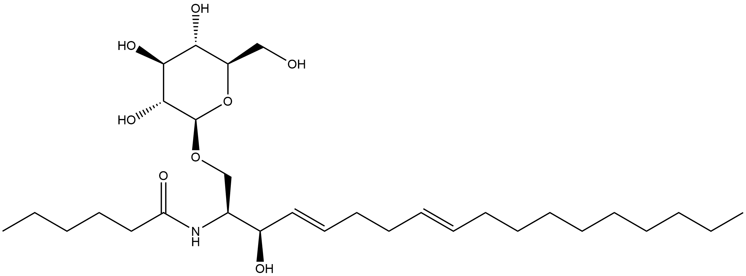 N-Hexanoyl-glucosylceramide(N-C6:0-Glucocerebroside) Structure