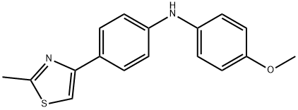 Benzenamine, 4-methoxy-N-[4-(2-methyl-4-thiazolyl)phenyl]- Structure