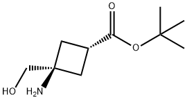 Cyclobutanecarboxylic acid, 3-amino-3-(hydroxymethyl)-, 1,1-dimethylethyl ester, cis- Structure