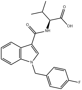 L-Valine, N-[[1-[(4-fluorophenyl)methyl]-1H-indol-3-yl]carbonyl]- Structure