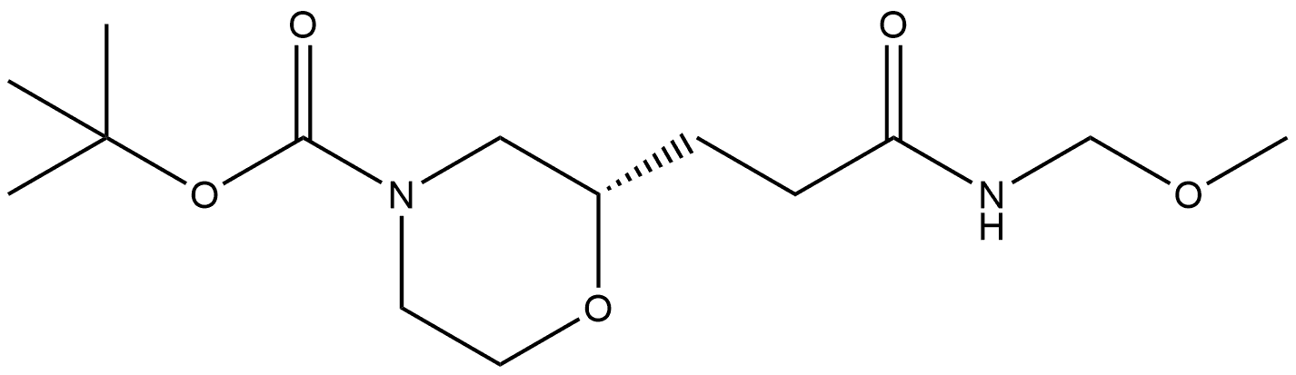 (S)-tert-butyl 2-(3-(methoxy(methyl)amino)-3-oxopropyl)morpholine-4-carboxylate Structure