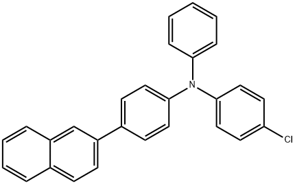 Benzenamine, 4-chloro-N-[4-(2-naphthalenyl)phenyl]-N-phenyl- Structure