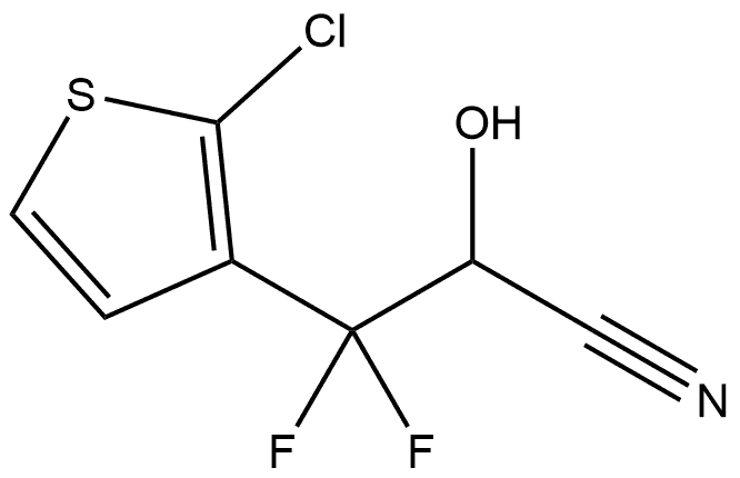 2-Chloro-β,β-difluoro-α-hydroxy-3-thiophenepropanenitrile 구조식 이미지