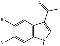 1-(5-Bromo-6-chloro-1H-indol-3-yl)ethanone 구조식 이미지