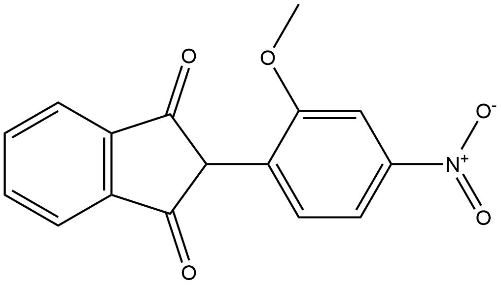 2-(2-Methoxy-4-nitrophenyl)-1H-indene-1,3(2H)-dione Structure