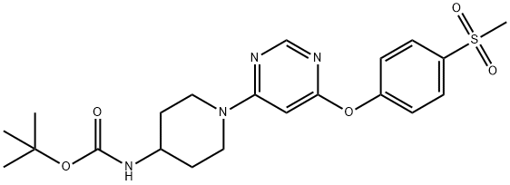 1,1-Dimethylethyl N-[1-[6-[4-(methylsulfonyl)phenoxy]-4-pyrimidinyl]-4-piperidinyl]carbamate Structure